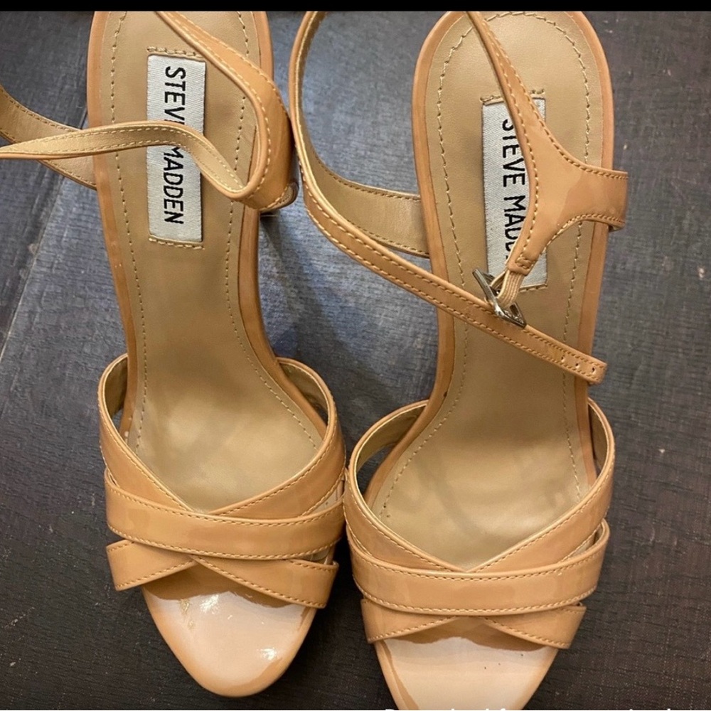 Steve Madden Nude Strappy Heels